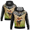 Joycorners Custom Stitched Black White 3D Bow Hunter And Pheasant Hunting With Dog Sports Pullover 3D Hoodie