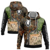 Joycorners Custom Stitched Camo Black-White 3D Deer And Impala Gun Hunting Sports Pullover 3D Hoodie