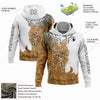 Joycorners Custom Stitched White Black-Old Gold 3D Deer Hunting Sports Pullover 3D Hoodie