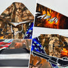 Joycorners Custom Stitched Camo White-Black 3D American Flag And Hunting Tools Deer Hunting Sports Pullover 3D Hoodie