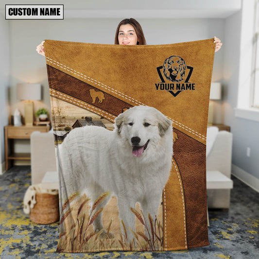 Joycorners Pyrenees Dog Custom Name Blanket Collection