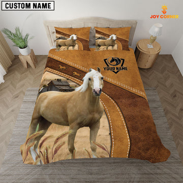 Joy Corners Palomino Horse Pattern Customized Name 3D Bedding Set