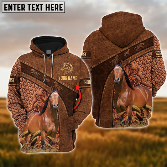 Joycorners Farm Custom Name Horse Brown 3D Printed Hoodie