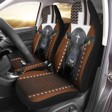 Joycorners Jesus Brangus Pattern Car Seat Cover Set