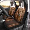 Joycorners Jesus Highland Cattle Pattern Car Seat Cover Set