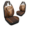 Joycorners Jesus Highland Cattle Pattern Car Seat Cover Set