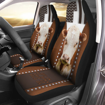 Joycorners Jesus Hereford Pattern Car Seat Cover Set