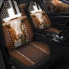 Joycorners Jesus Texas Longhorn Pattern Car Seat Cover Set