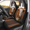 Joycorners Jesus Texas Longhorn Pattern Car Seat Cover Set