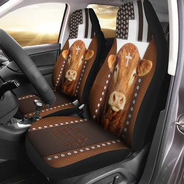 Joycorners Jesus Limousin Pattern Car Seat Cover Set