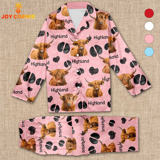 Joycorners Highland Cattle Pattern 3D Pajamas