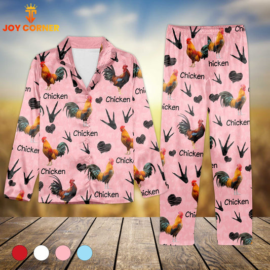 Joycorners Chicken Cattle Pattern 3D Pajamas