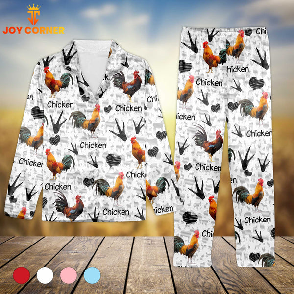 Joycorners Chicken Cattle Pattern 3D Pajamas