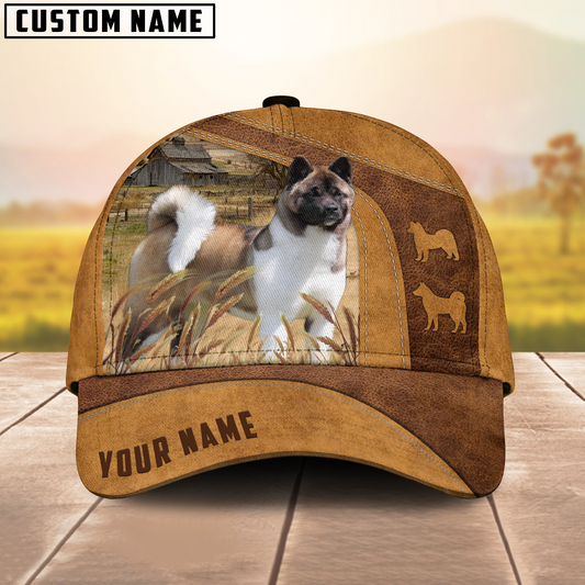 Joycorners Akita Dog Custom Name Cap