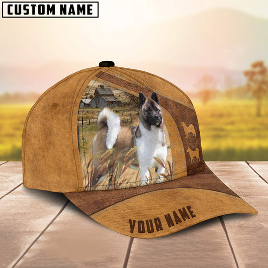 Joycorners Akita Dog Custom Name Cap
