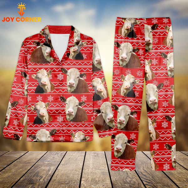 Joycorners Hereford Christmas Pattern 3D Pajamas