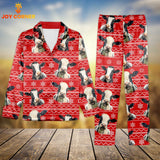 Joycorners Holstein Christmas Pattern 3D Pajamas
