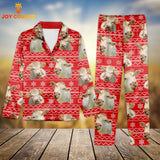 Joycorners Charolais Christmas Pattern 3D Pajamas