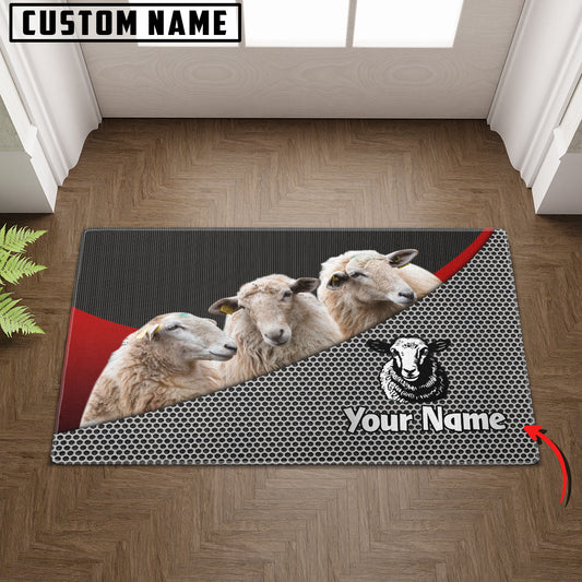 Joycorners Hair Sheep Metal Pattern Doormat