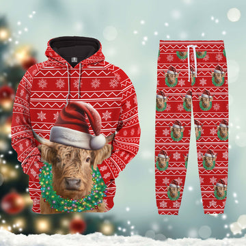 Joycorners Highland Custom Name Merry Christmas 3D Printed Hoodie