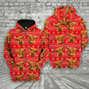 Joycorners Farm Highland Cattle Christmas Pattern 3D Printed Hoodie