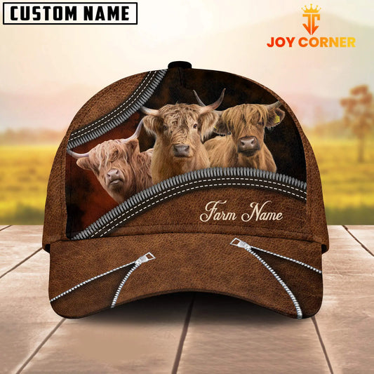 Joycorners Happiness Highland Customized Farm Name 3D Classic Cap