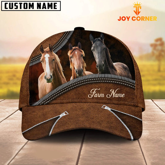 Joycorners Happiness Horse Customized Farm Name 3D Classic Cap