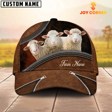 Joycorners Happiness Sheep Customized Farm Name 3D Classic Cap