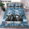 Joycorners Black Angus Customized Name Glittering Bedding set