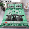 Joycorners Black Angus Customized Name Glittering Bedding set