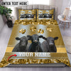 Joycorners Black Angus Customized Name Glittering Bedding set