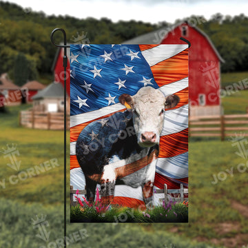 Joycorners Hereford Cattle US Flag Farming 3D Flag