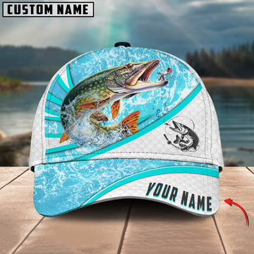 Joycornerss Custom Name Pike Fishing Water Tornado 3D Classic Cap