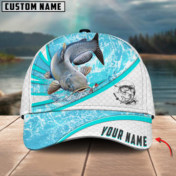 Joycornerss Custom Name Catfish Fishing Water Tornado 3D Classic Cap