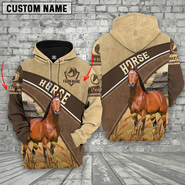 Joycorners Farm Custom Name Horse 3D Printed Hoodie