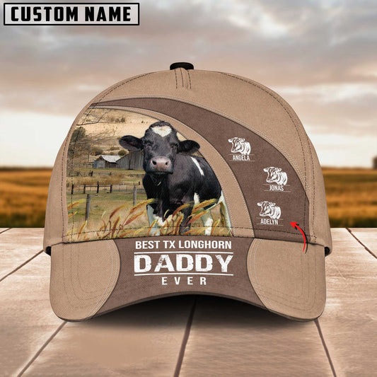 Joycorners Best Holstein Dad Customized Name Cap