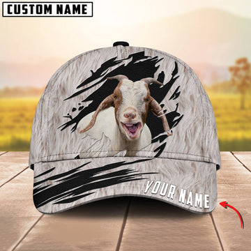 Joycorners Customized Name Goat Leather Pattern 3D Classic Cap