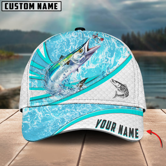 Joycorners Custom Name King Mackerel Fishing Water Tornado 3D Classic Cap