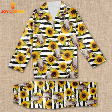 Joycorners Goat With Sun Flower Pattern 3D Pajamas