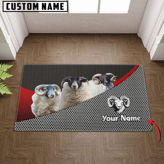 Joycorners Blackface Sheep Metal Pattern Doormat