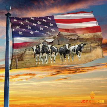 Joycorners Holstein America 3D Button Flag