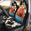 Joycorners Red Angus Pattern Customized Name Dairy Cow Car Seat Cover Set