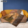 Joycorners Custom Name Limousin Cattle Leather Carving Blanket