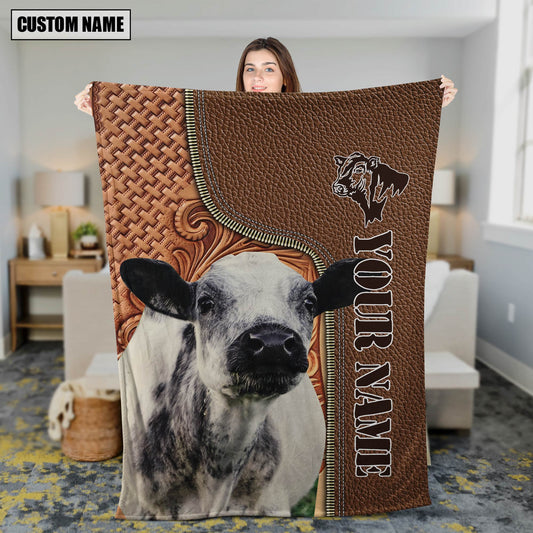 Joycorners Custom Name Speakle Park Leather Carving Blanket