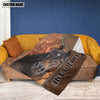 Joycorners Custom Name Horse Leather Carving Blanket