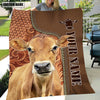 Joycorners Custom Name Jersey Cattle Leather Carving Blanket