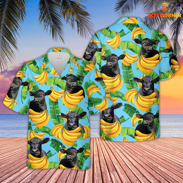 Joycorners Black Angus Hawaiian Shirts 2024