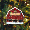 Joycorners Hereford Cattle Lovers Christmas Gift Red Barn Custom Shape Acrylic Ornament For Jenna