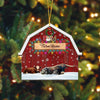 Joycorners Hereford Cattle Lovers Christmas Gift Red Barn Custom Shape Acrylic Ornament For Jenna