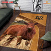 Joycorners Personalized Red Angus In Field Farmhouse Rug